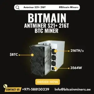 BITMAIN Antminer S21+ 216T BTC Miner