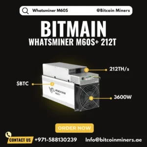 MicroBT Whatsminer M60S+ 212T BTC miner 3600W